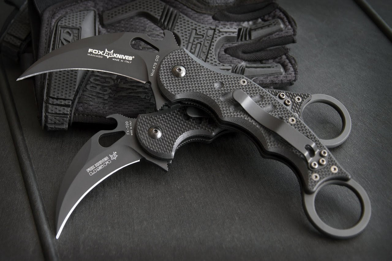 ROYALDEALS-RD BLK-Karambit Trekking and Playing Knife