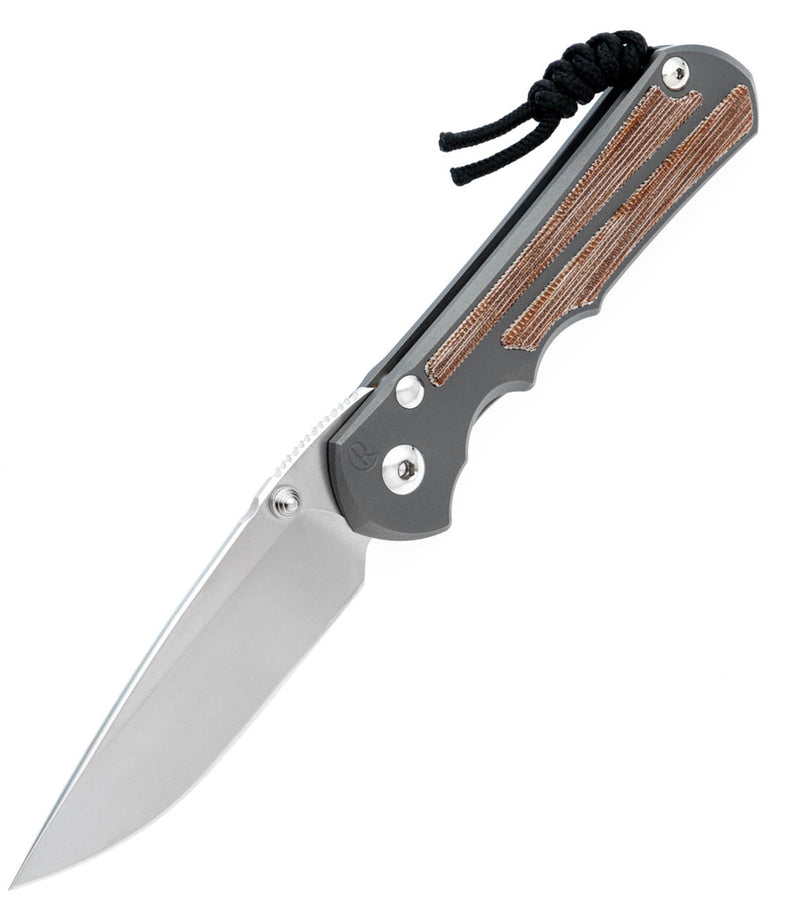 Chris Reeve Large Inkosi Glass Blasted Natural Micarta Glass Blasted LIN-1118-006