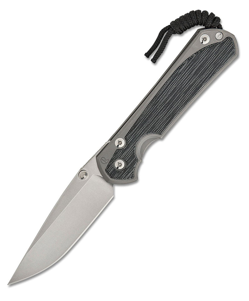 Chris Reeve Large Sebenza 31 Black Canvas Micarta Glass Blasted Magnacut L31-1652