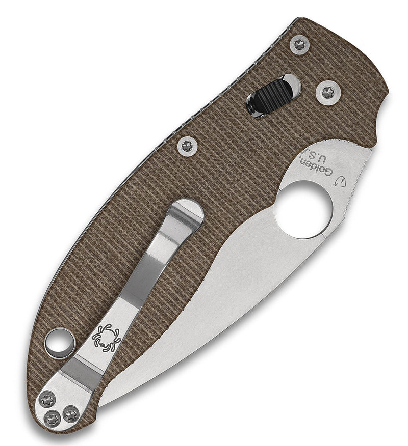 Spyderco Manix 2 Canvas Micarta Cruwear C101MPCW2