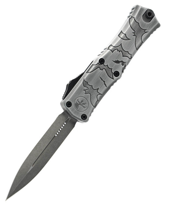 Microtech Mini Hera II D/E Signature Series Brushed Metal Bats 1702M-1 BMHWBAS