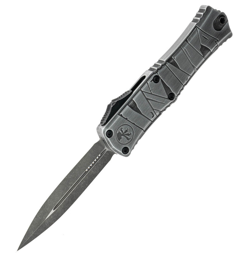 Microtech Mini Hera II D/E Signature Series Brushed Metal Mummy Wrap 1702-1 BMHWMYS