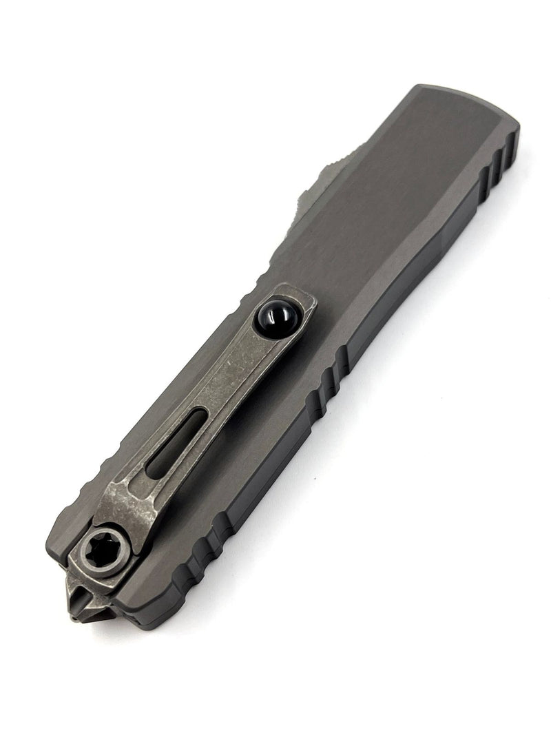 Microtech Ultratech ZBP T/E Natural Clear Apocalyptic Full Serrated 1123-12 APNC